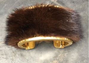 Feral Jewellery upcylced/recycled mink is surrounded by diamonds on this cuff. Winter Jewellery for a Snow Queen. Read more on www.sophiworldblog.com